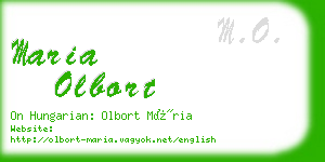 maria olbort business card